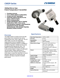 Thumbnail of document Data Sheet - CMDP-P Chilled Mirror Dew Point/ Temp. Transmitter